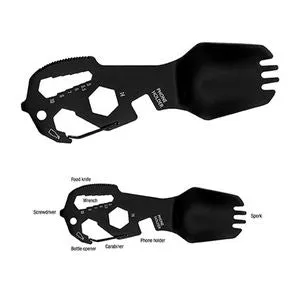 Barrow Spork Multi-Tool|1&10&25&50&100|Black