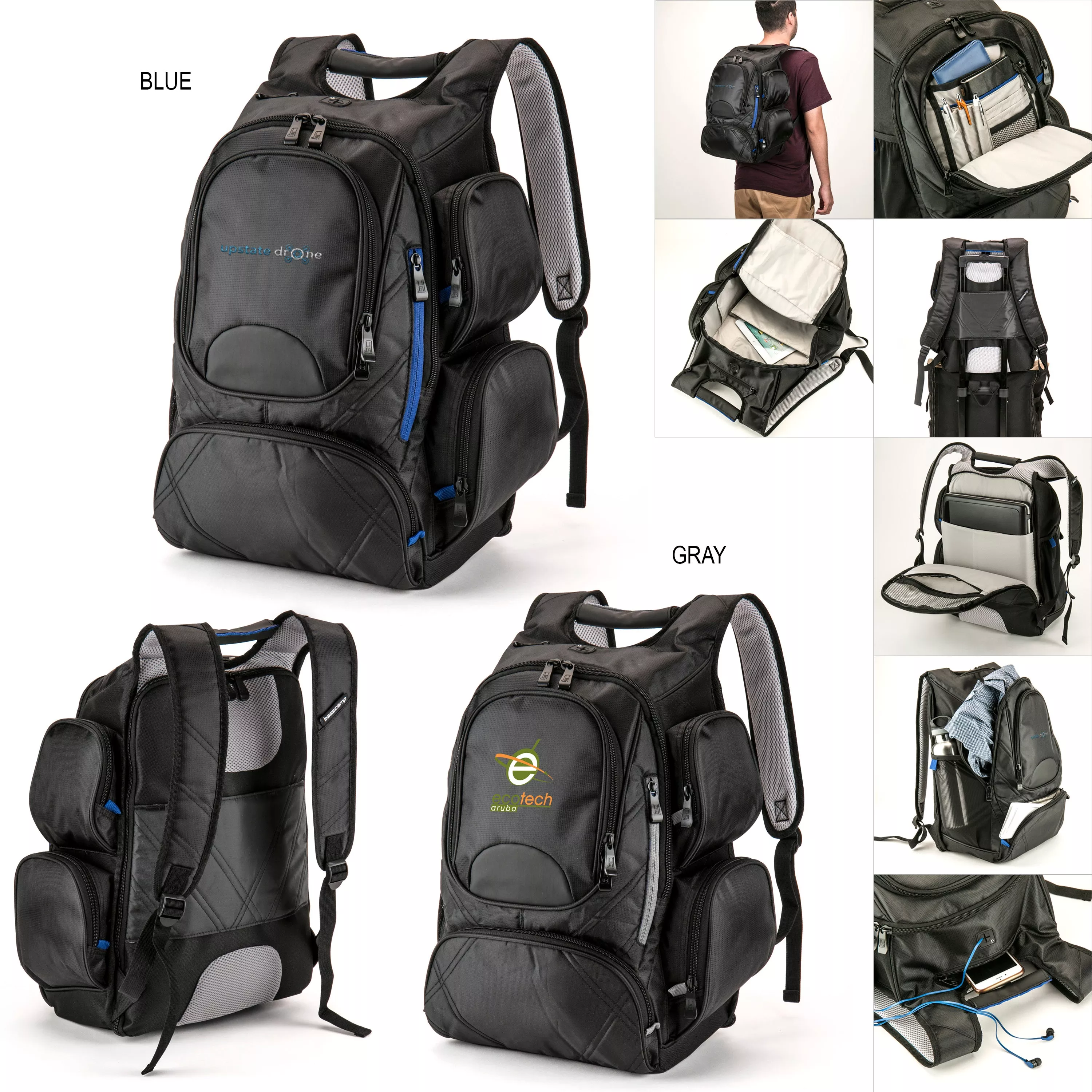 Basecamp City Hopper Backpack|10&25&50&100&250|Blue&Gray