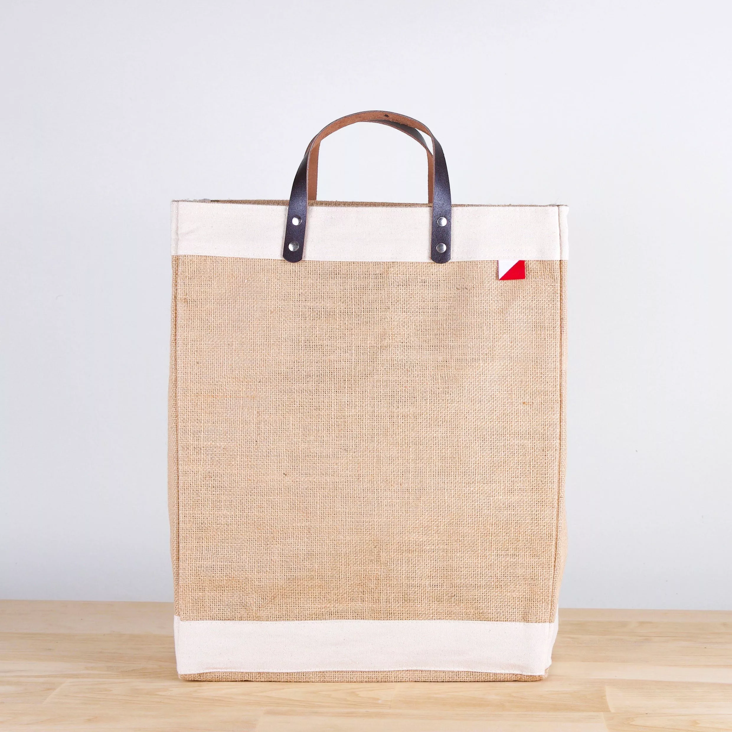 Bazaar Jute and Leather Market Tote Bag