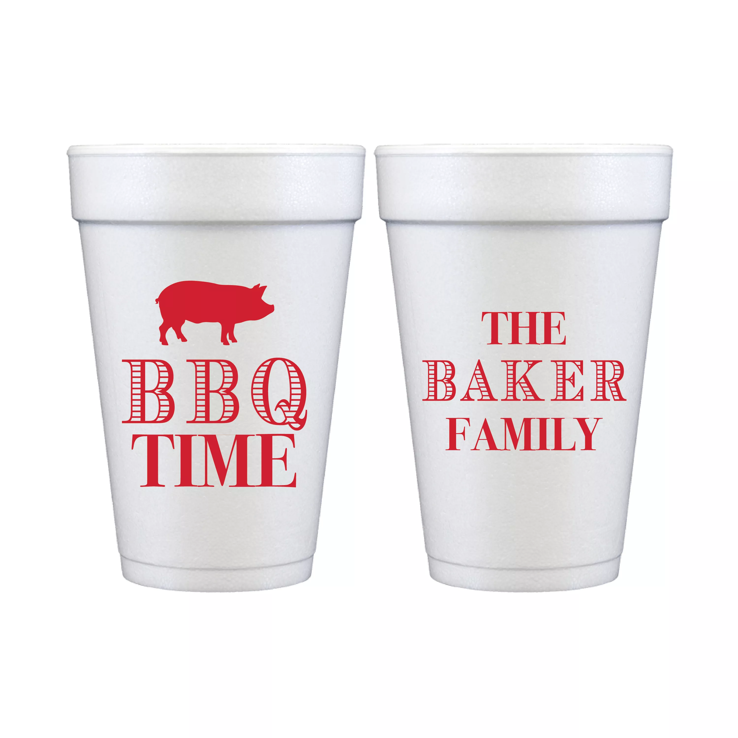 BBQ Time Backyard Cookout Foam Cups