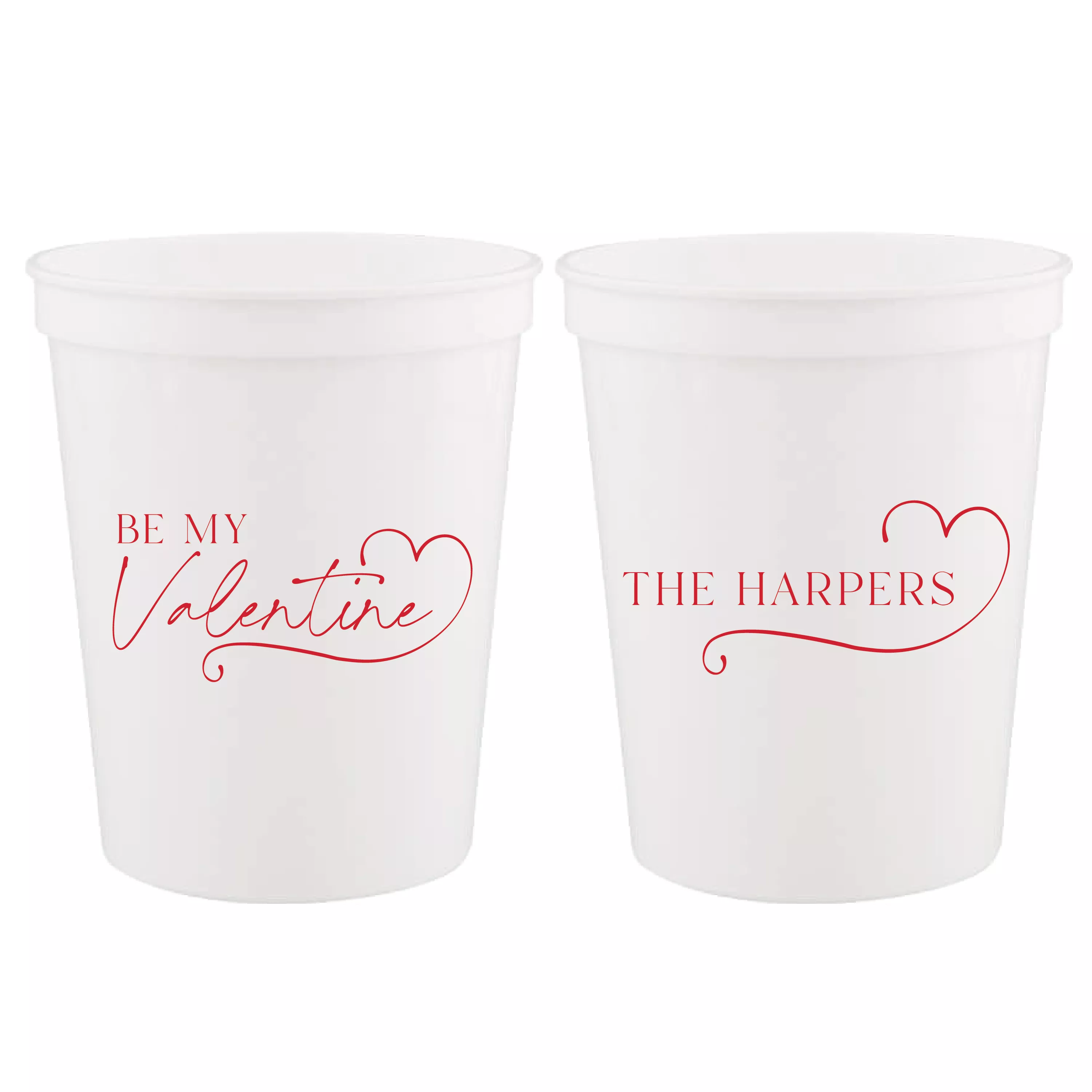 Be My Valentine Party Stadium Cups