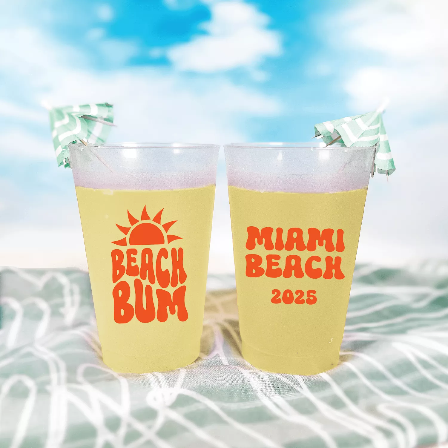 Beach Bum Vibes Shatterproof Cups