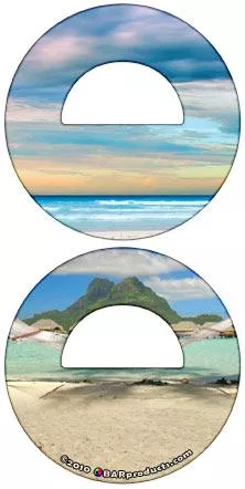 Beach Scene Round Bottle Opener