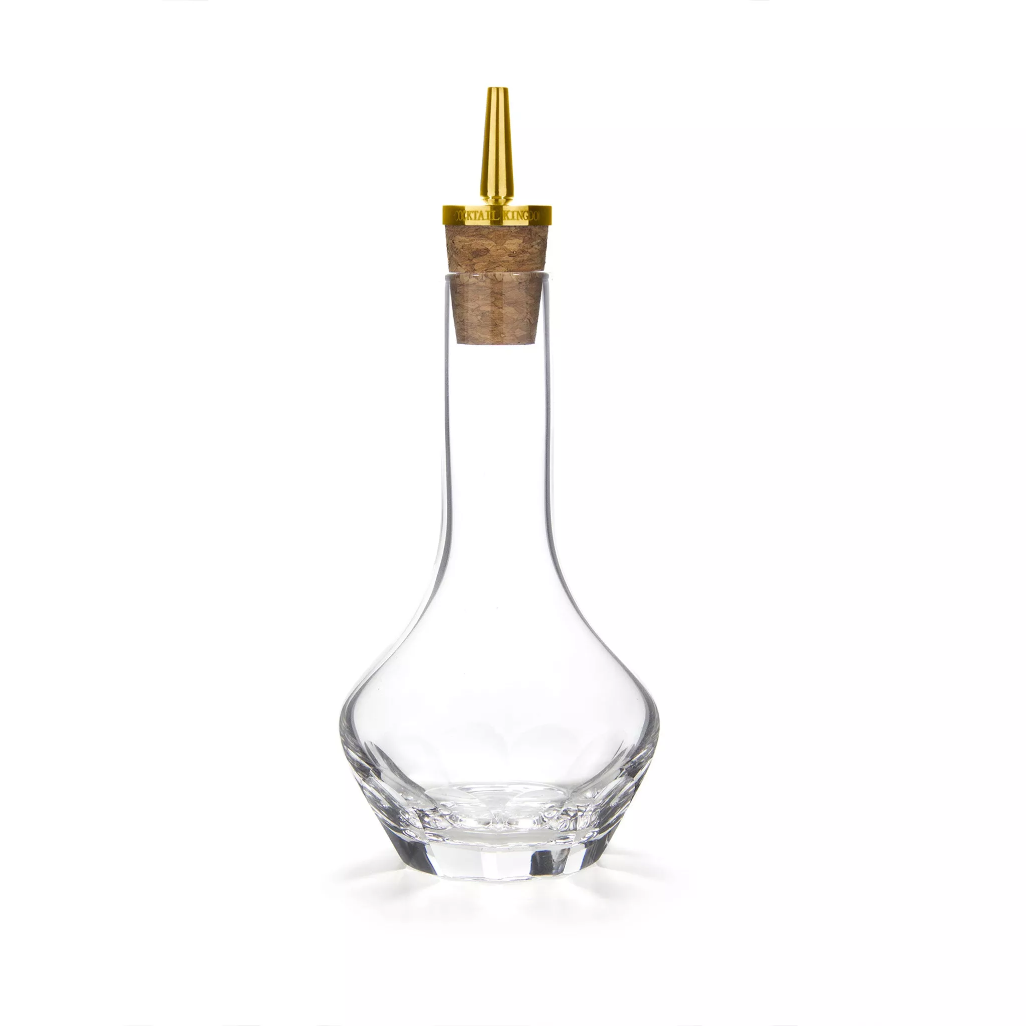 BEVELED BITTERS BOTTLE GOLD-PLATED DASHER TOP / 100ml (3.4oz)