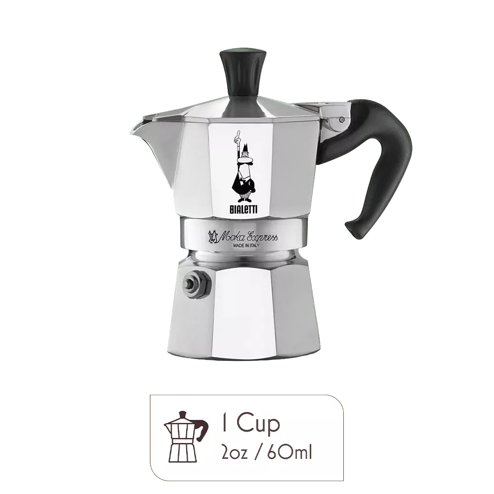 BIALETTI MOKA EXPRESS 1 CUP/ 2 OZ/60 ML
