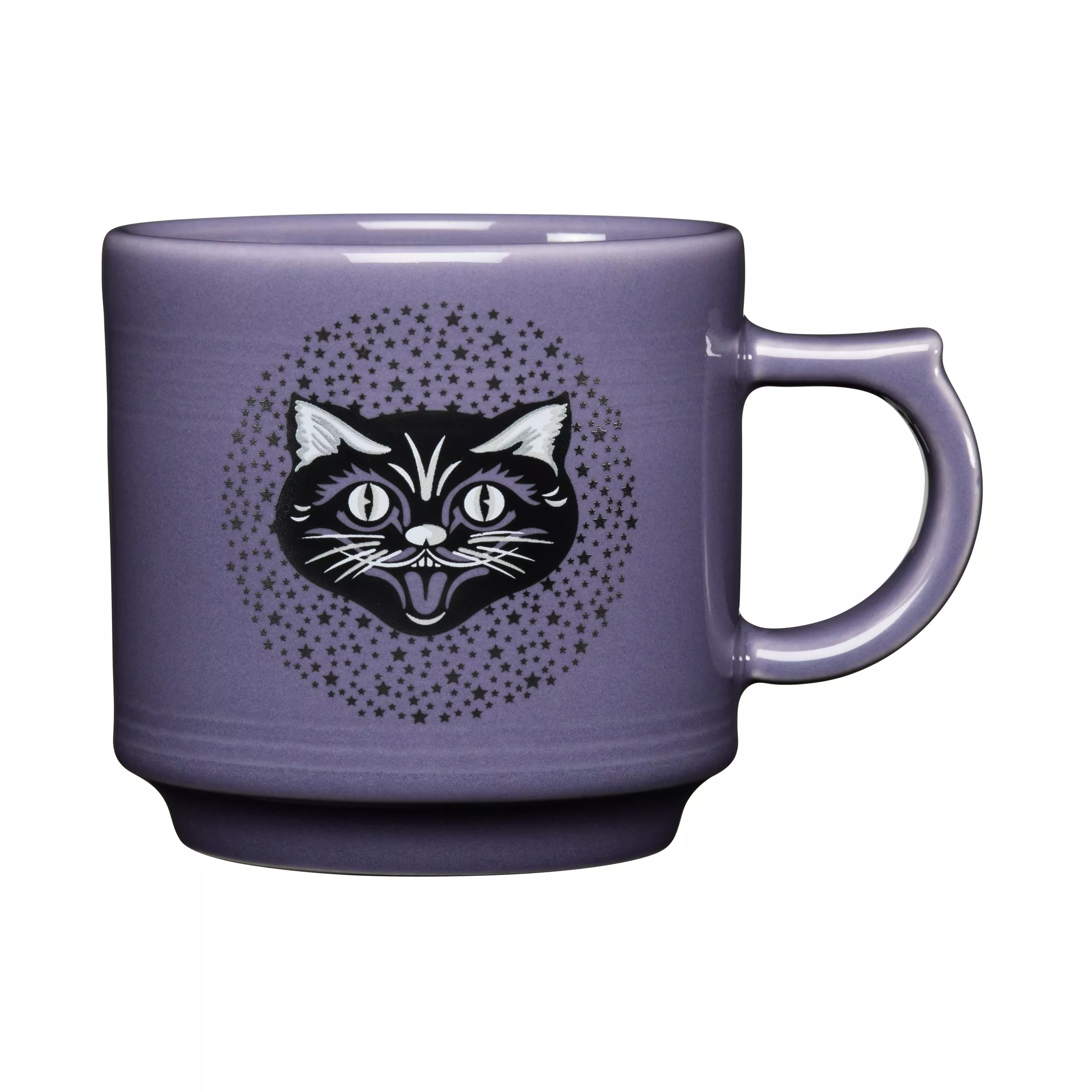 Black Cat Lavender 16 OZ Stackable Mug