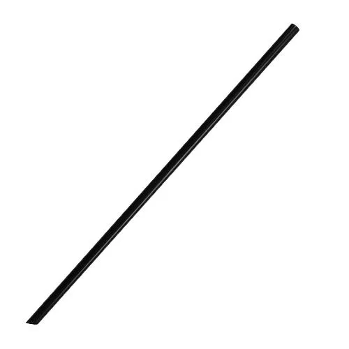Black Plastic Straws - 9'' Jumbo Straws (5mm) - Black - 2,000 count