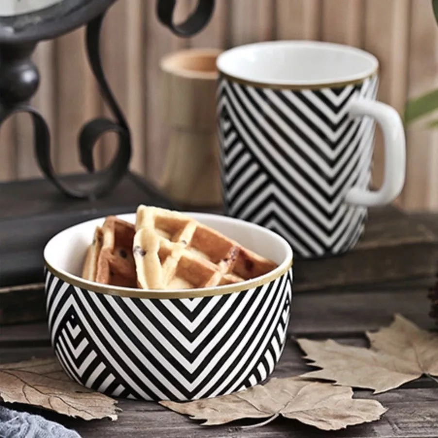 Black and White Bowl 400 ml