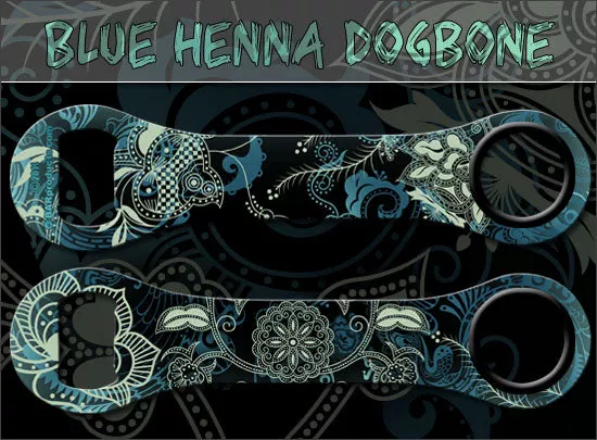 Blue Henna Dog Bone Opener