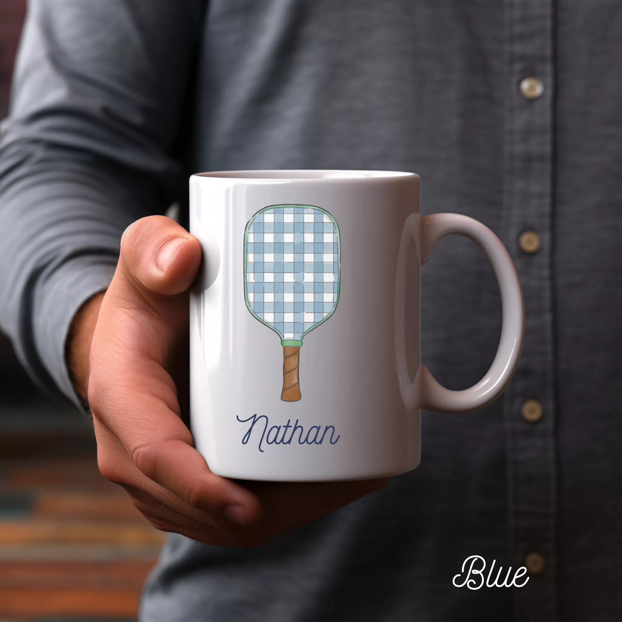 Blue Paddle Pickleball Mug