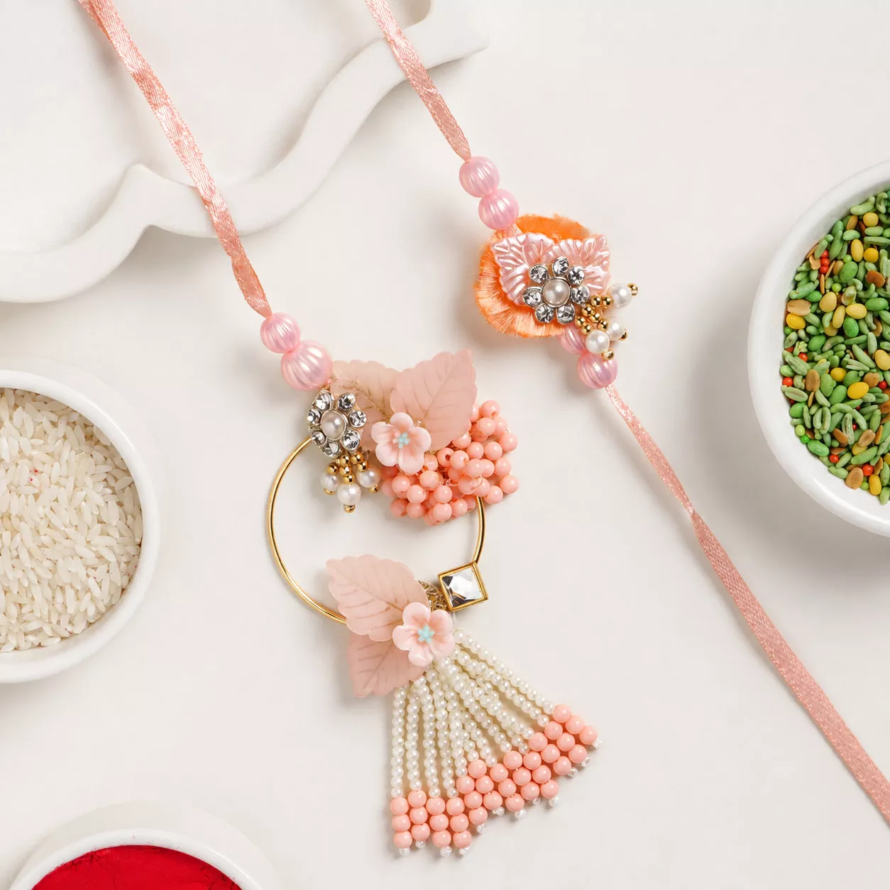 Blush Berry Rakhi And Lumba Gift Set