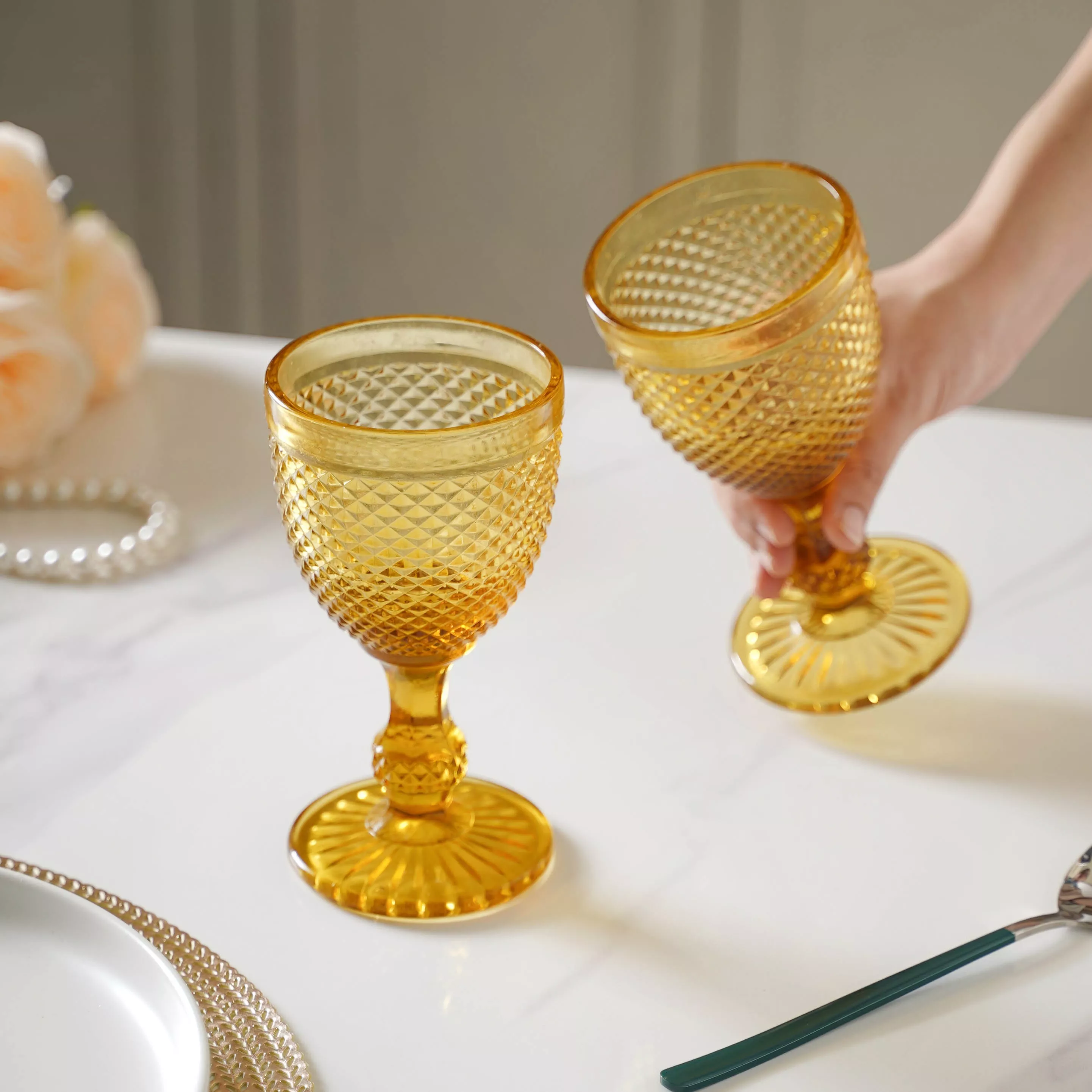 Bohemian Wine Glass Set of 2