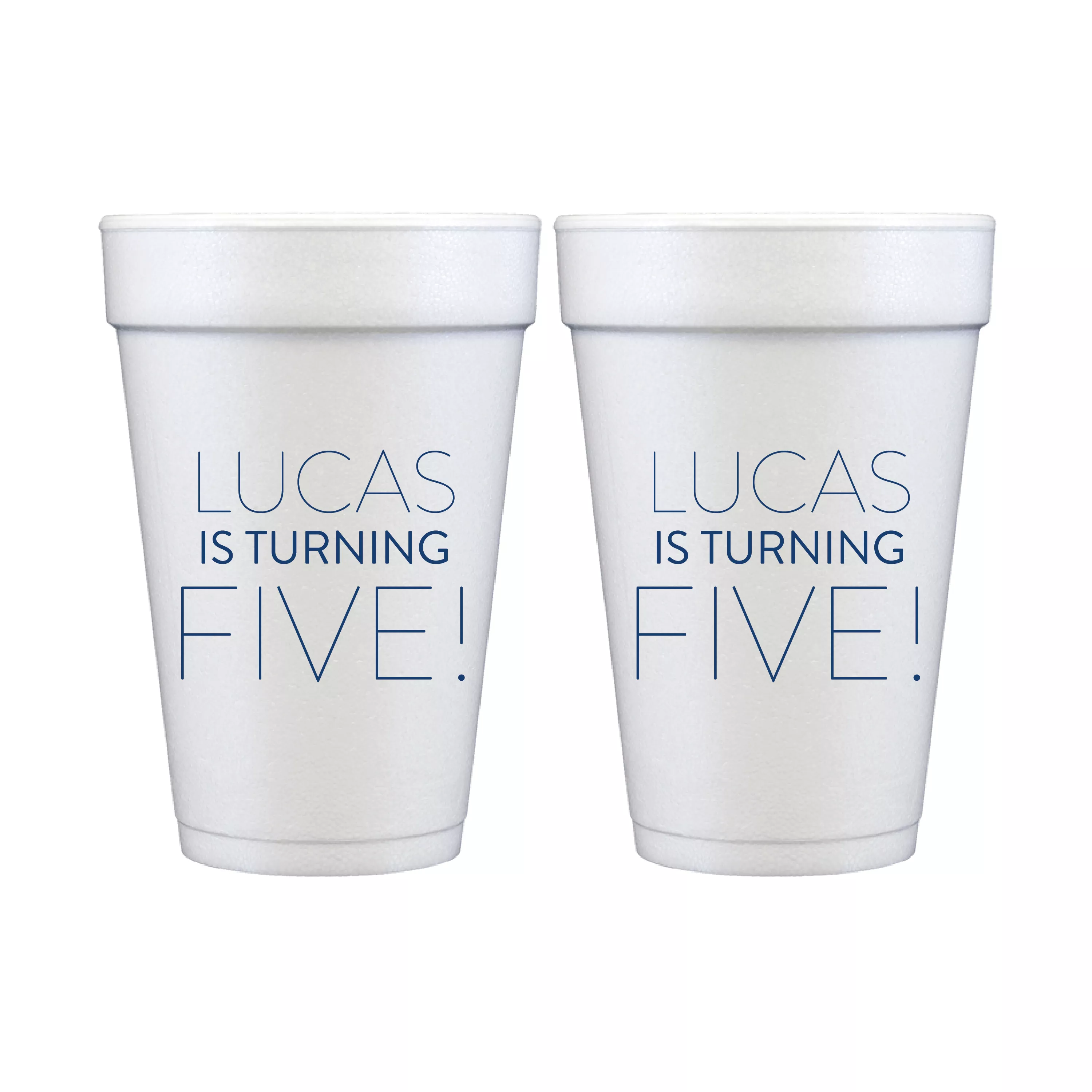 Bold Number Birthday Foam Cups