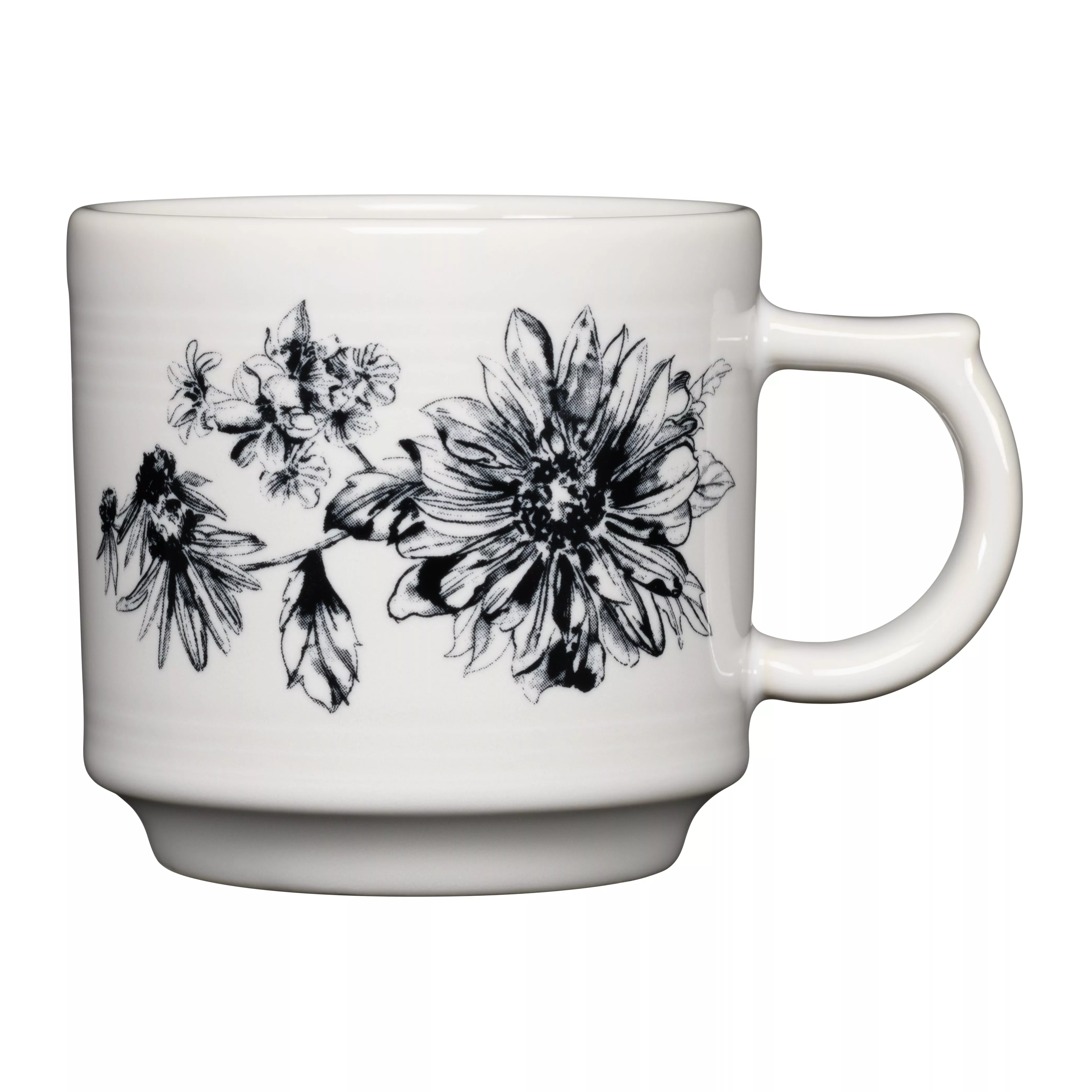 Botanical Floral Black 16oz Stackable Mug