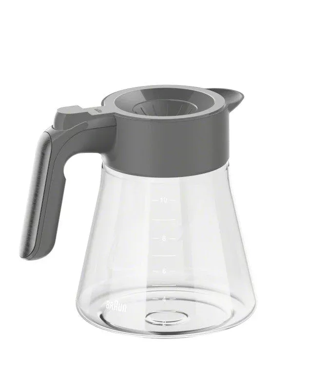 Braun MultiServe 10-Cup Replacement Glass Carafe – Grey
