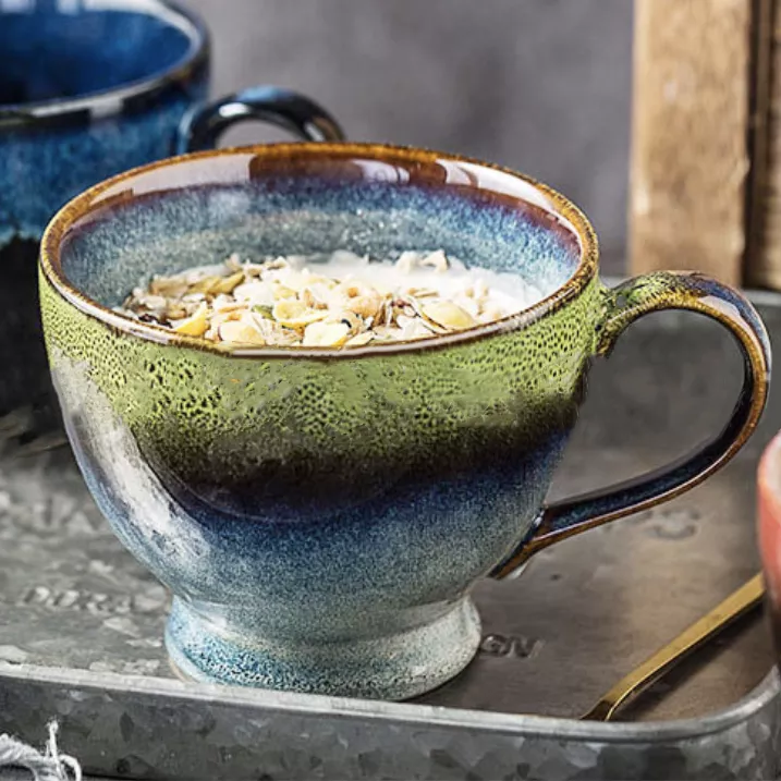 Breakfast Cup|Blue&Red&Green&Red&Green