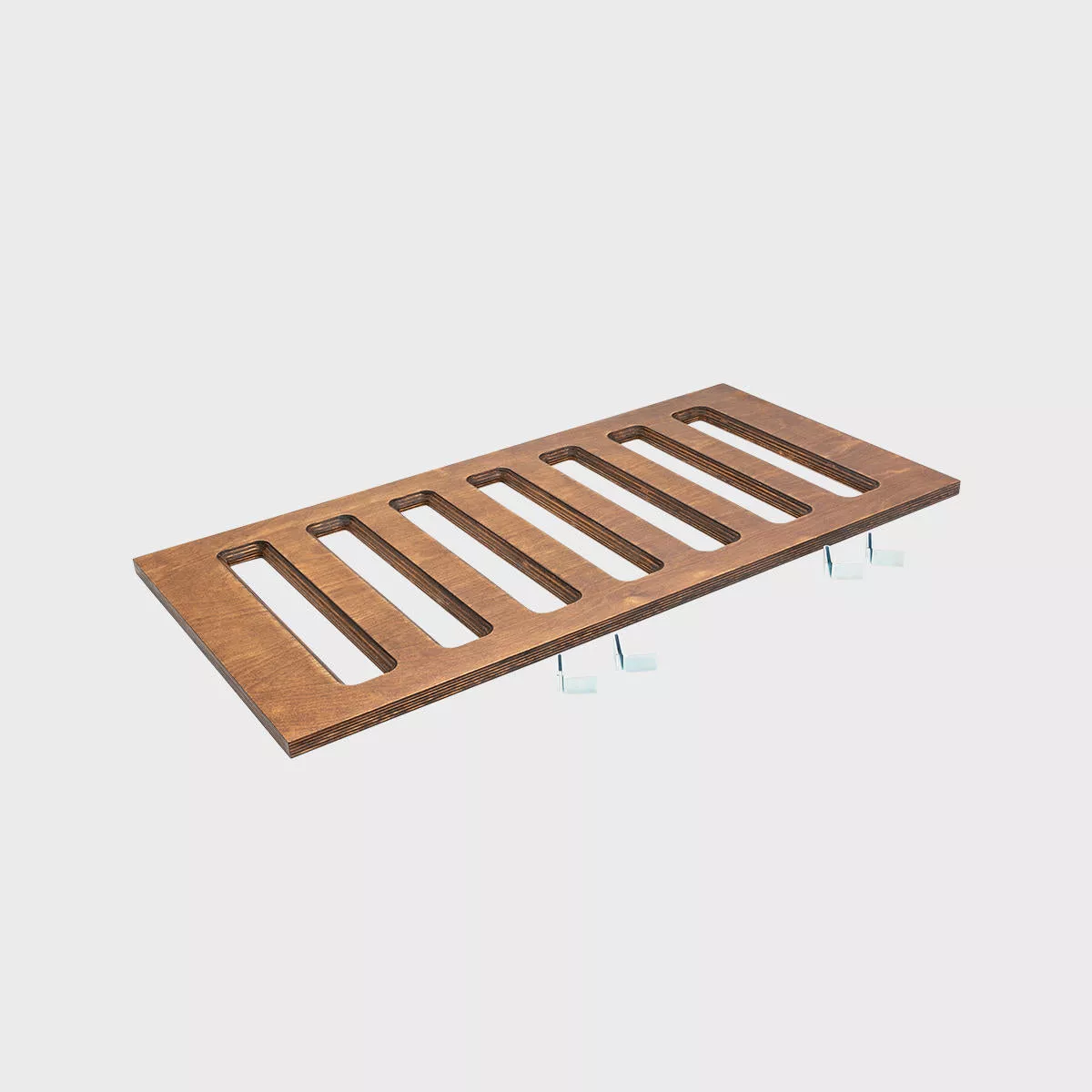 BRIX dark wood bottle shelf
