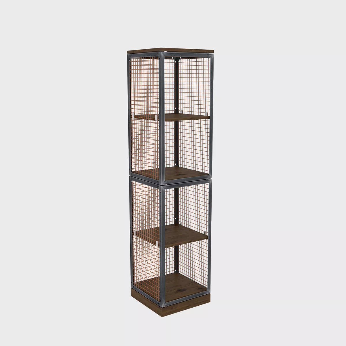 BRIX tall dark wood shelving 400mm