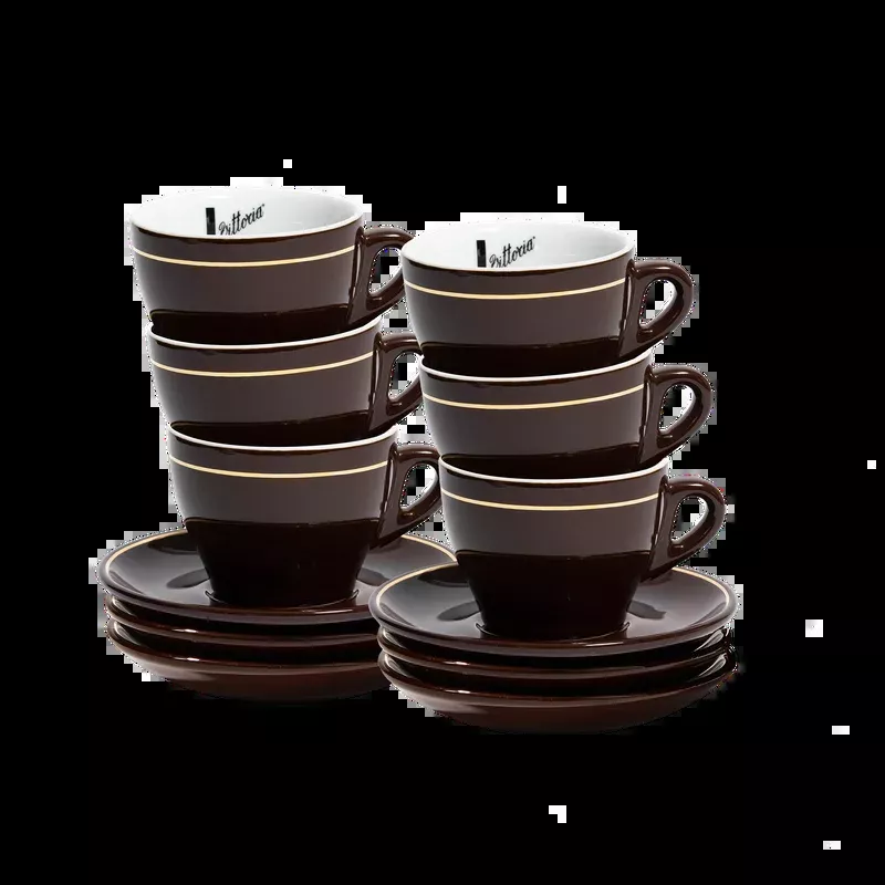 Brown cup and saucer set – Cappuccino