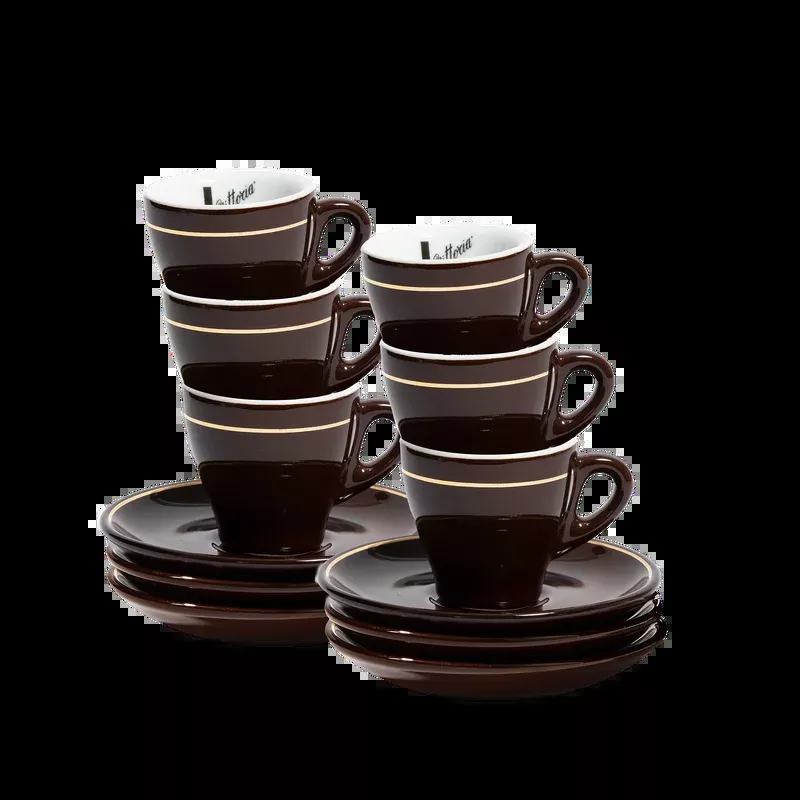 Brown cup and saucer set – Espresso