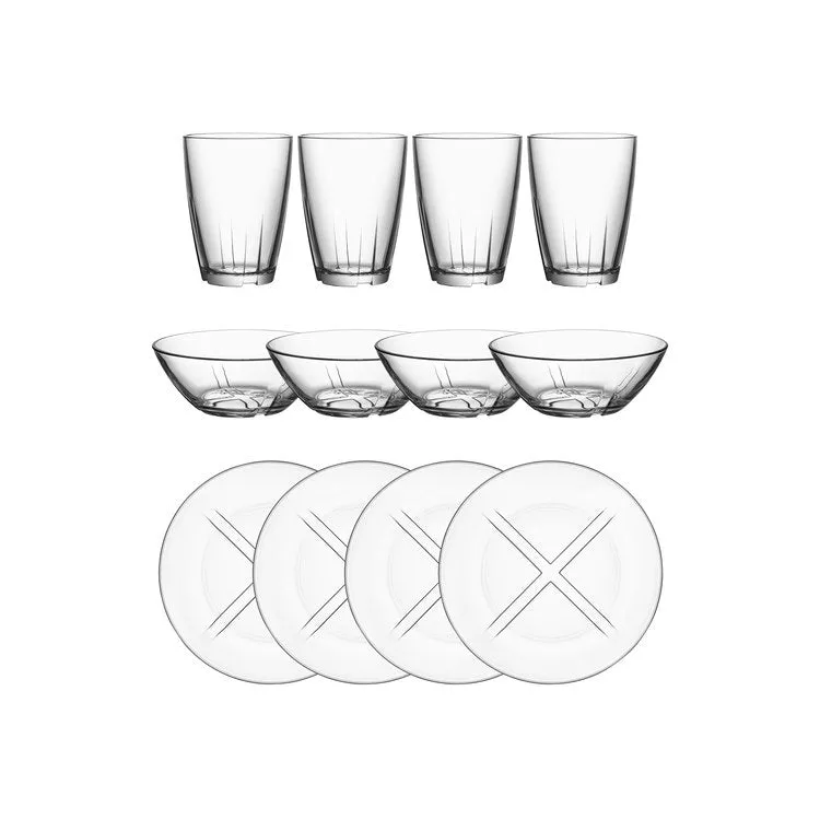Bruk Twelve-Piece Brunch Set - Clear