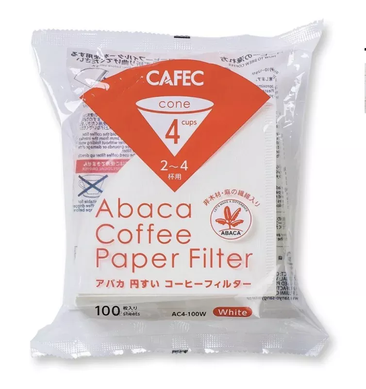 Cafec Abaca Cone Shaped Paper Filters 02 (100 pcs)