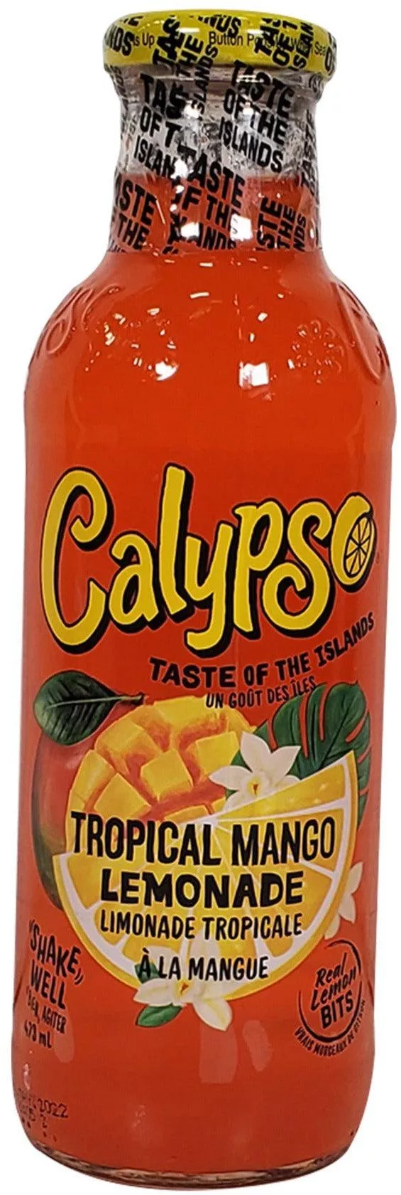 Calypso Tropical Mango Lemonade, 473ml, Pack of12 Bottles