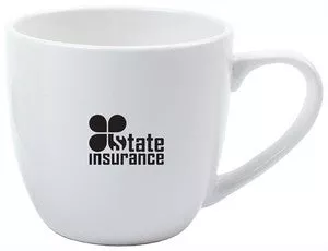 Cappuccino 12oz white porcelain mug