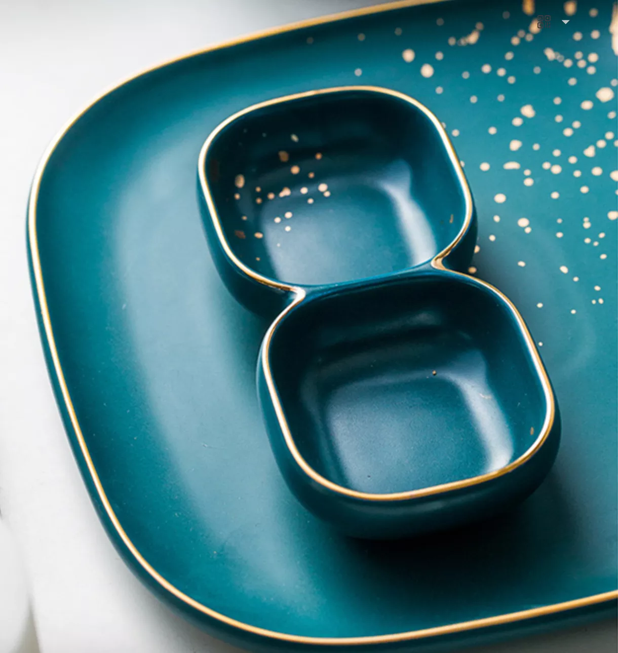 CARA 2 part bowl - midnight green
