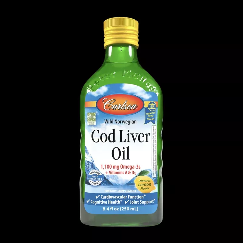 Carlson - Cod Liver Oil|500 mL&250mL|Natural Lemon