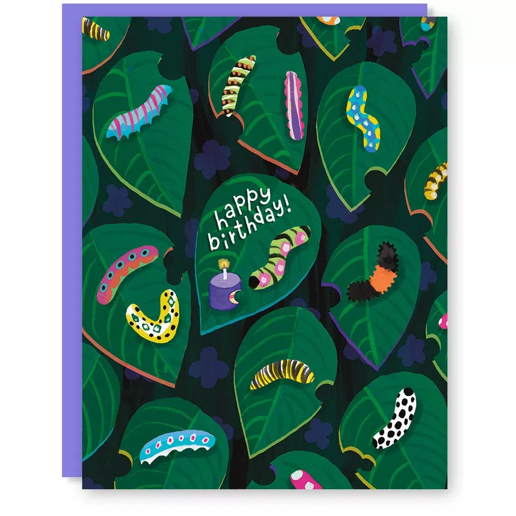 Caterpillar Birthday Card