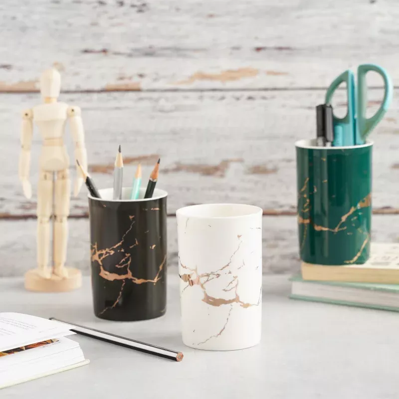 Ceramic Toothbrush Holder|White&Black&Green