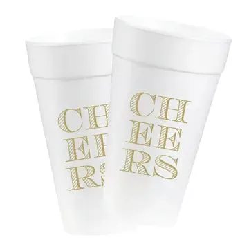 CHEERS Styrofoam Cups