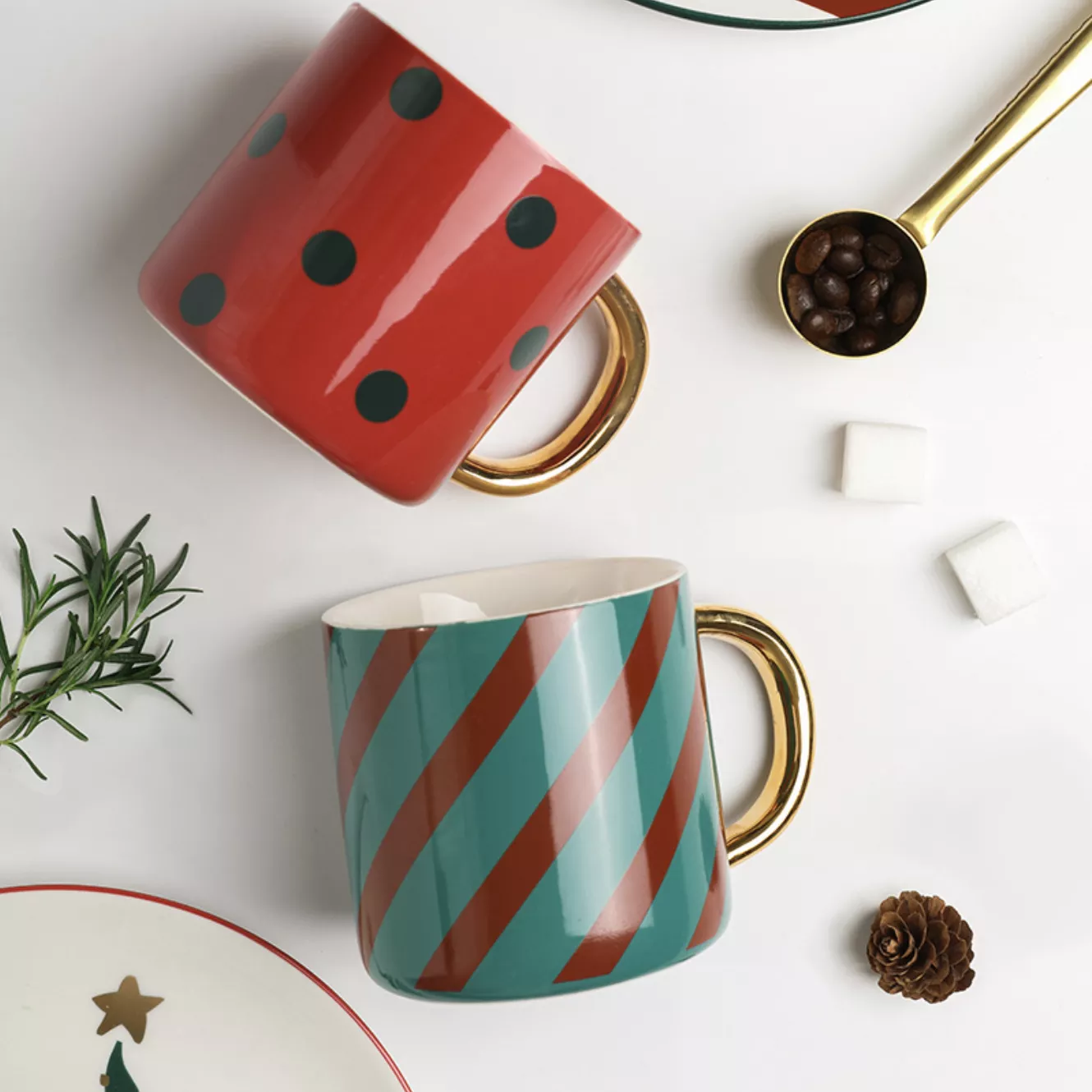 Christmas Tea Mug|Red&Green&Green