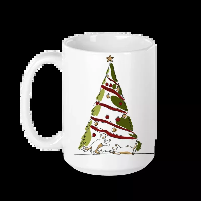 Christmas Tree Kitty Mug