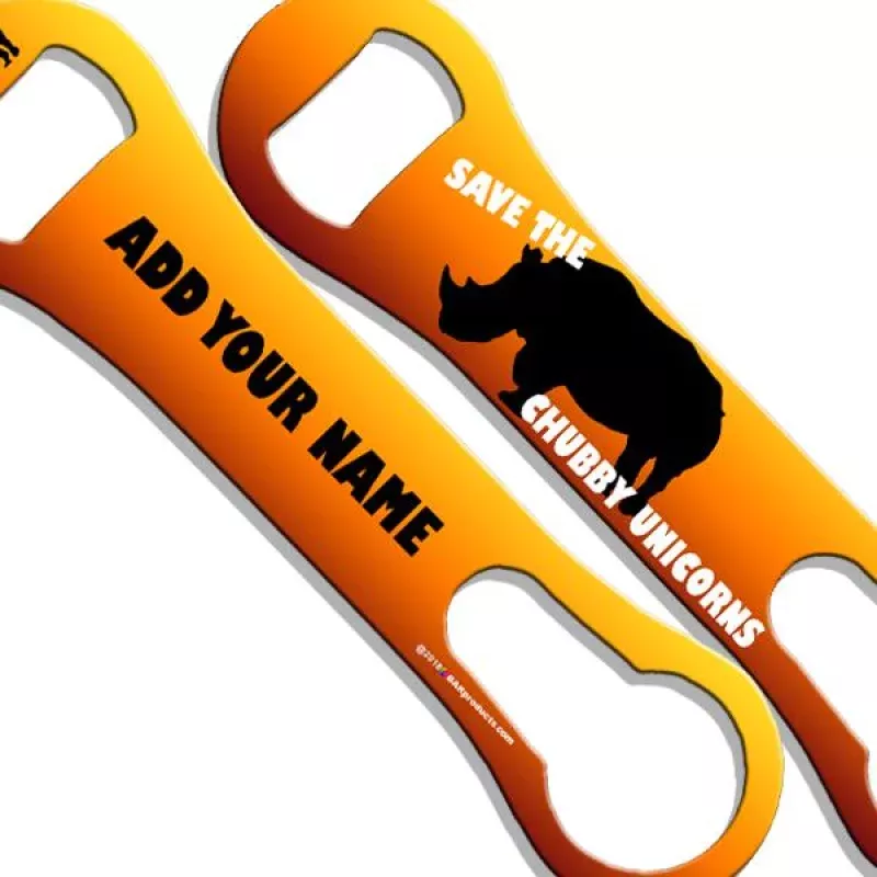 Chubby Unicorns V-Rod Bottle Opener ADD YOUR NAME