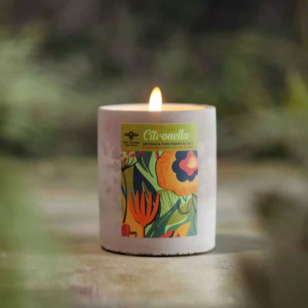 Citronella Candle in Concrete Cup