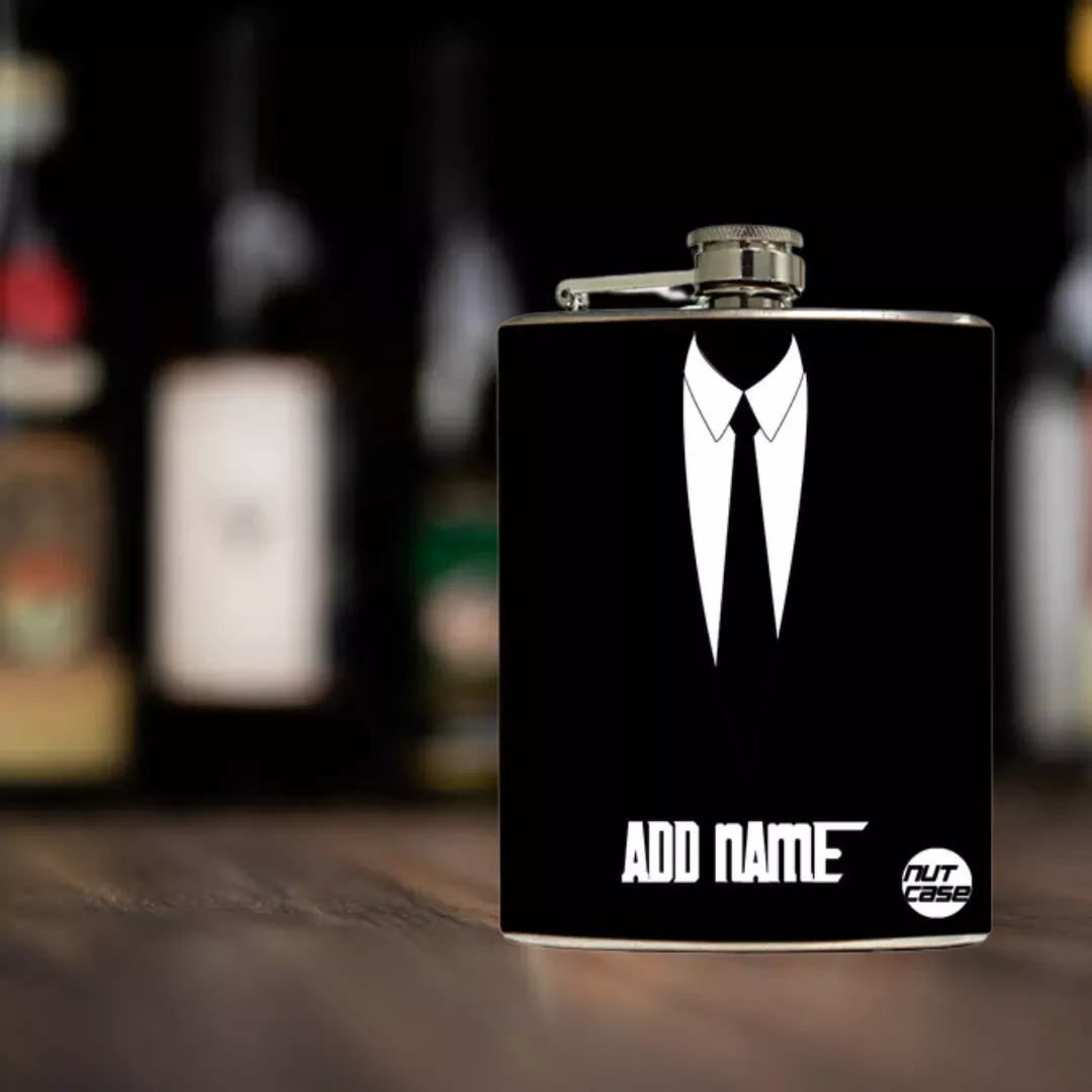 Classy Personalized Hip Flask - Gifts For Him - Suit Up