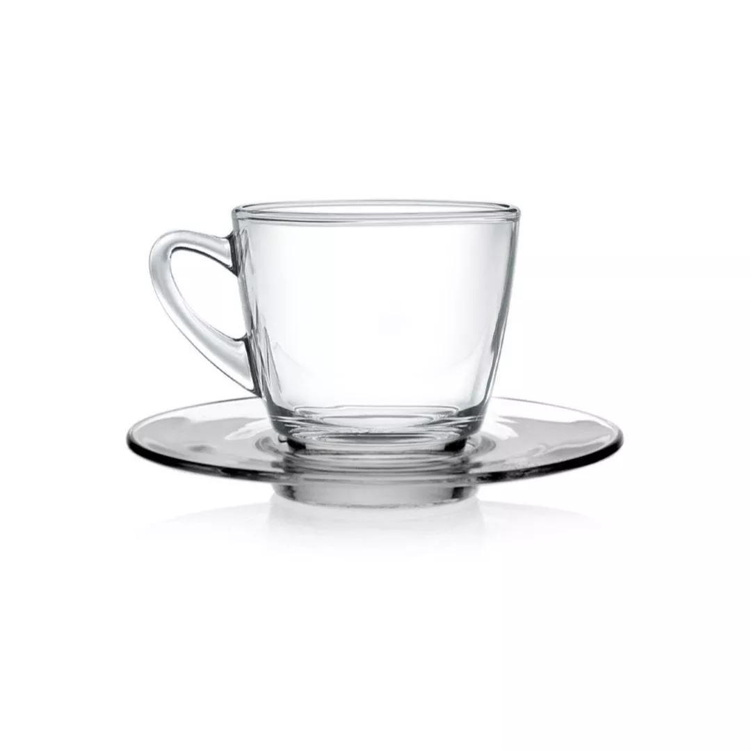 Clear Cup & Saucer|1 Set&6 Sets