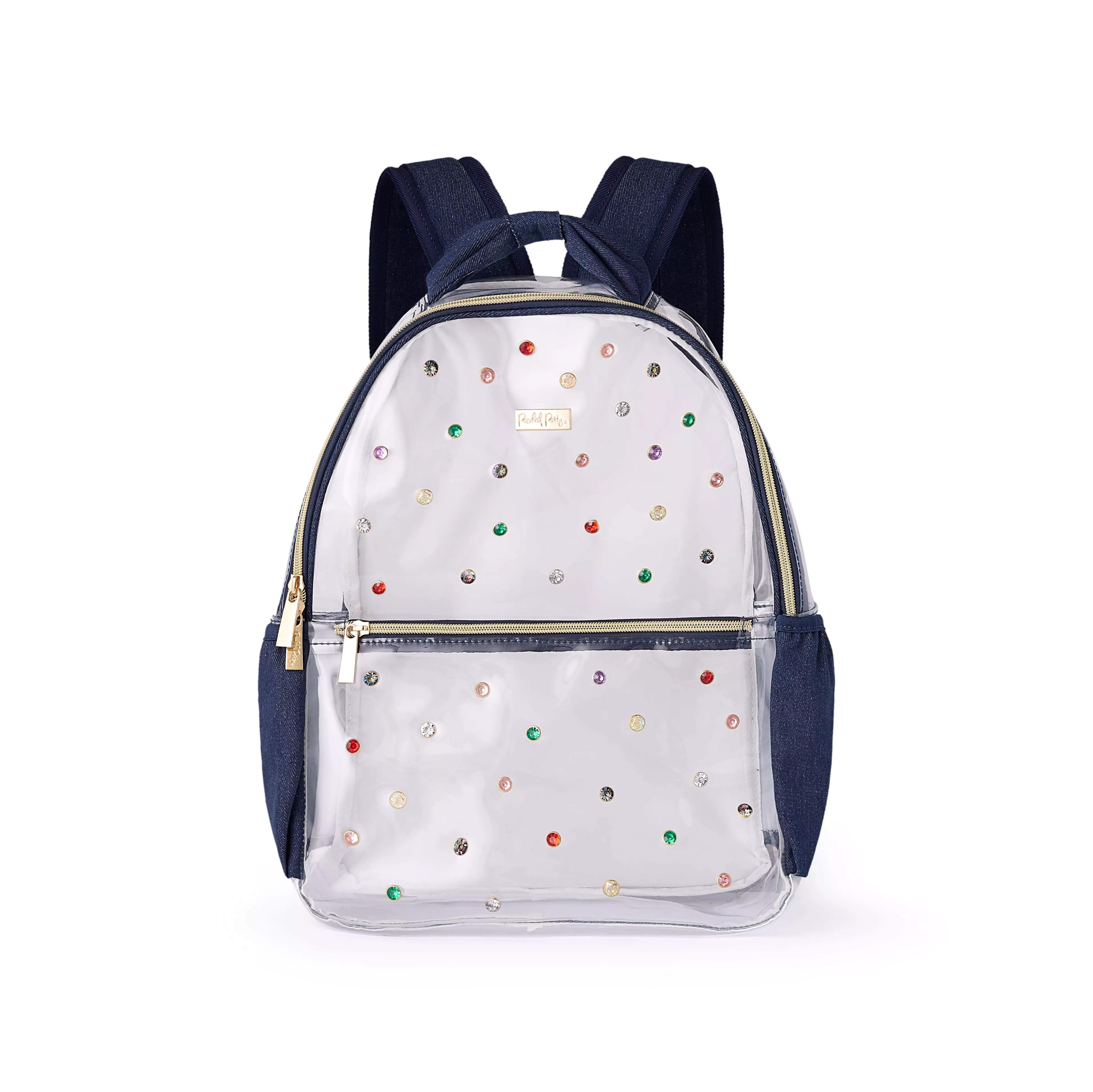 Clear Denim and Gems Backpack