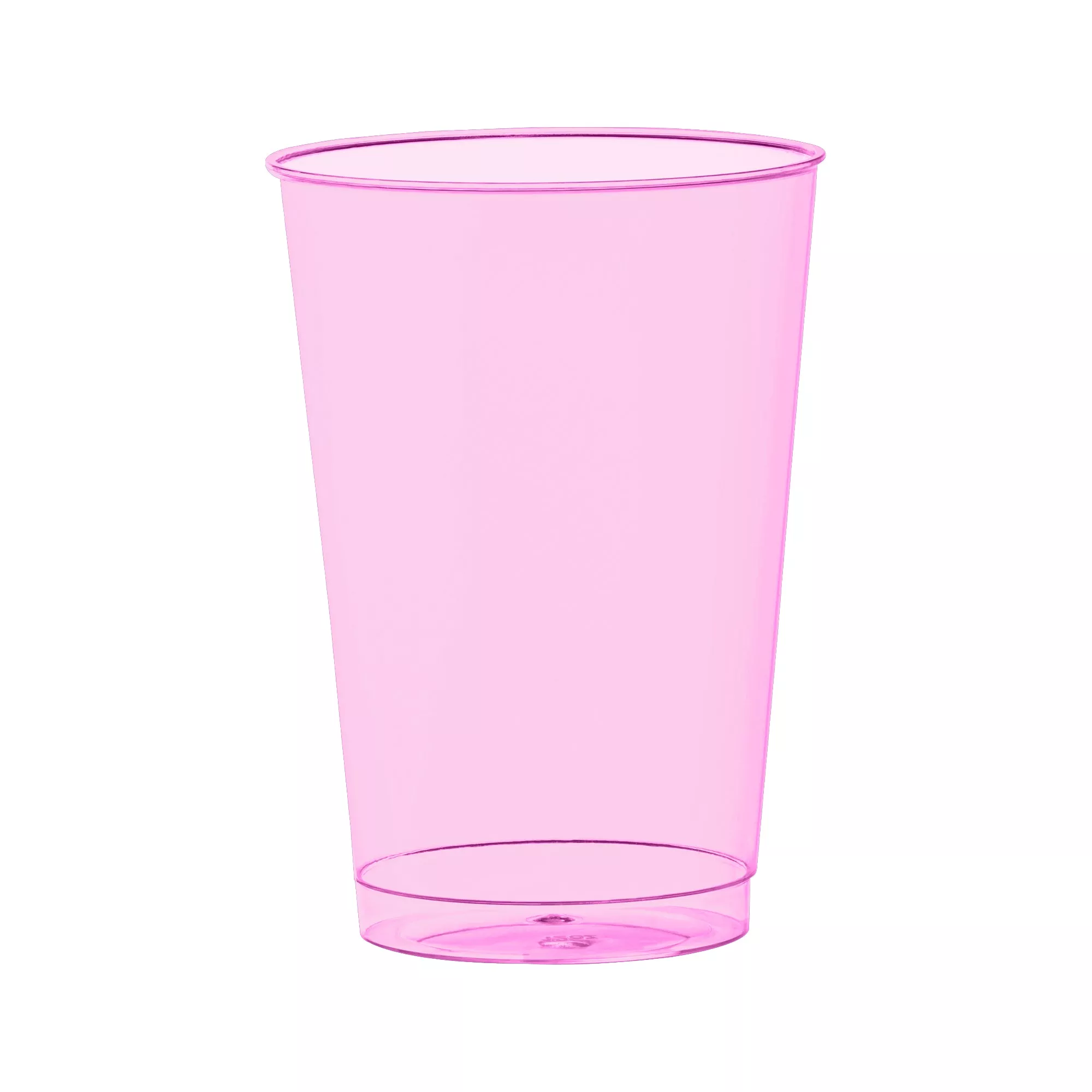 Clear Pink Disposable Plastic Party Cups (12 oz. )