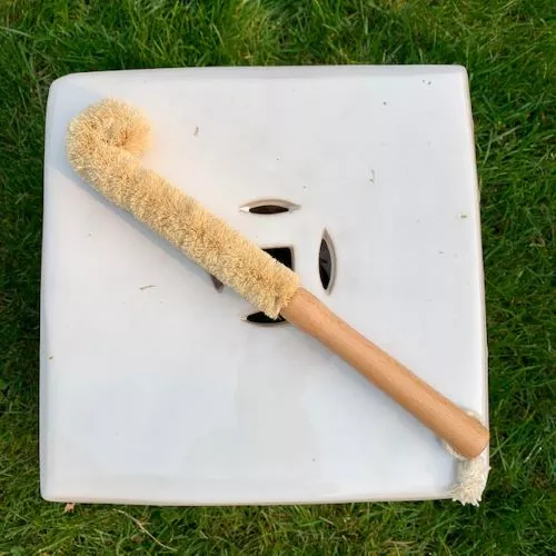 Coconut Bottle Scrub Brush|Cotton tip&Coconut bristle brush