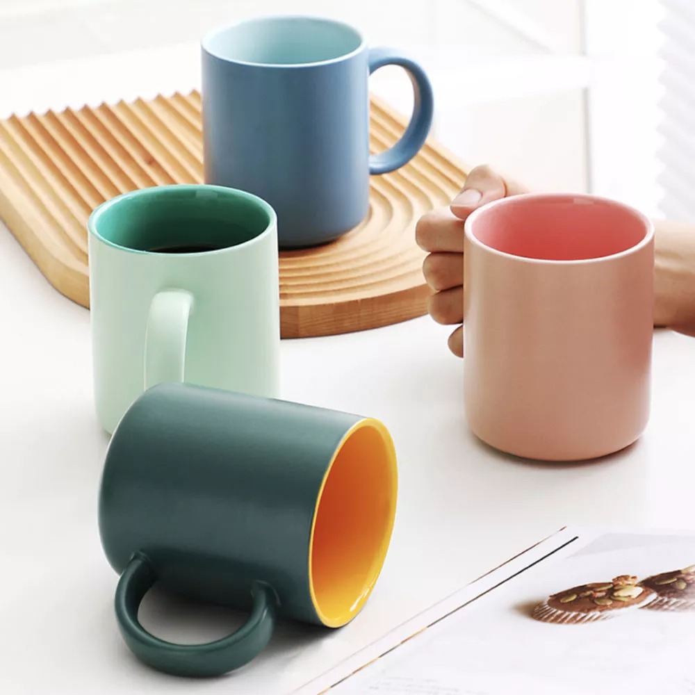 Colour Pop Ceramic Mug|Green&Blue&Mint&Pink