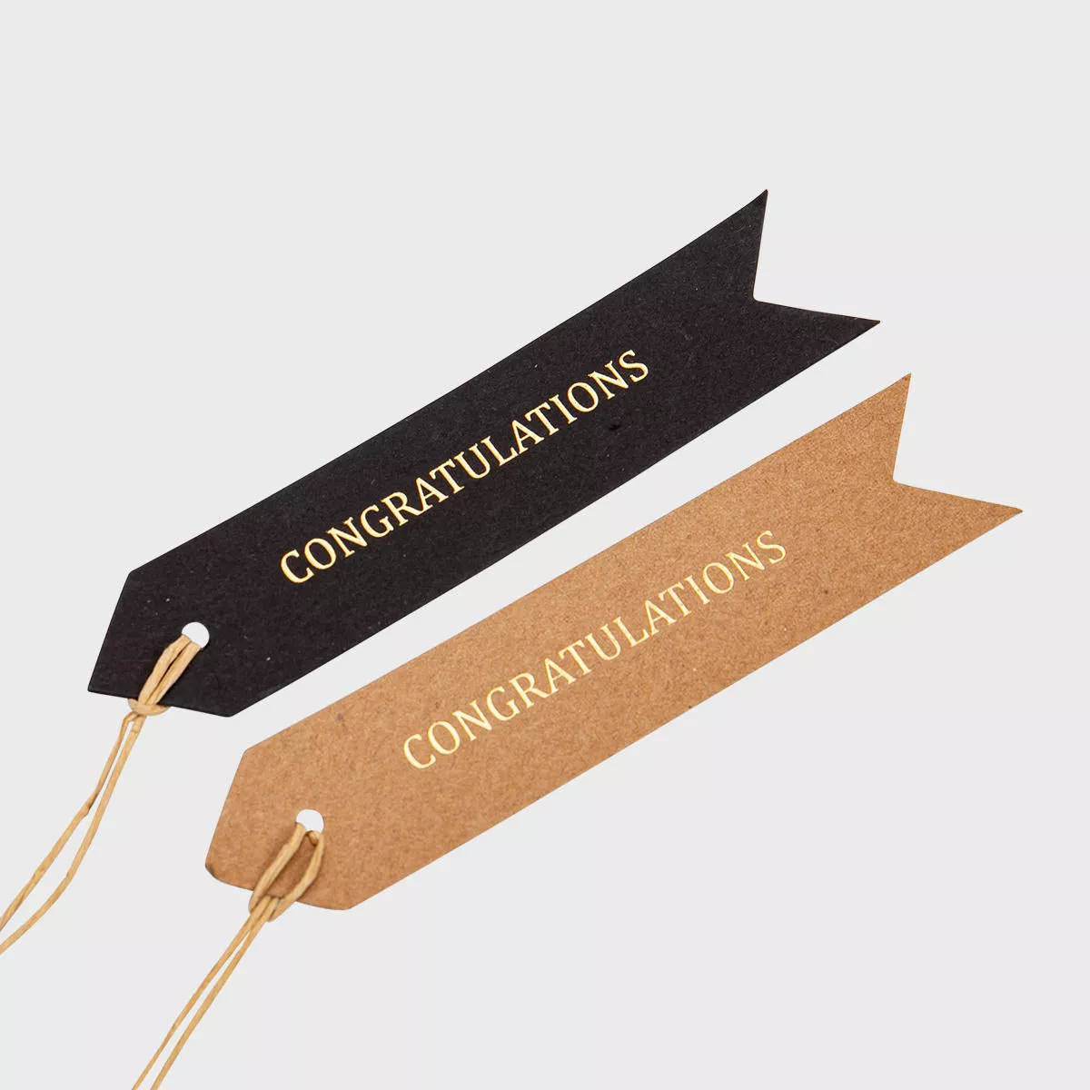 Congratulations gift tag|Kraft&Black