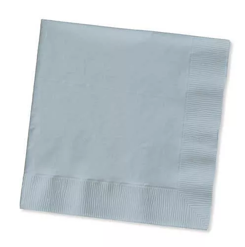 Creative Converting 10 X 10 Silver Beverage Napkins