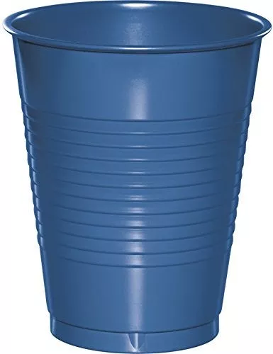 Creative Converting 16 Oz Cobalt Blue Disposable Plastic Cups