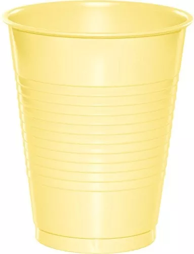 Creative Converting 16 Oz Mimosa Yellow Disposable Plastic Cups