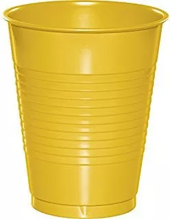 Creative Converting 16 Oz School Bus Yellow Disposable Plastic Cups