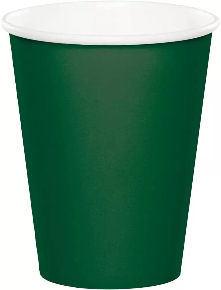Creative Converting 9 Oz Hunter Green Paper Cups
