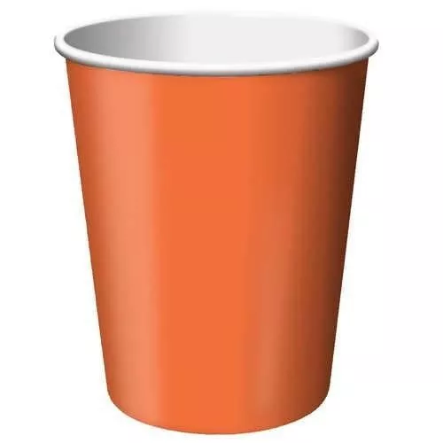 Creative Converting 9 Oz Sunkissed Orange Paper Cups